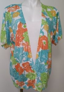 Cathy Daniels Plus size 1X Tropical Sweater